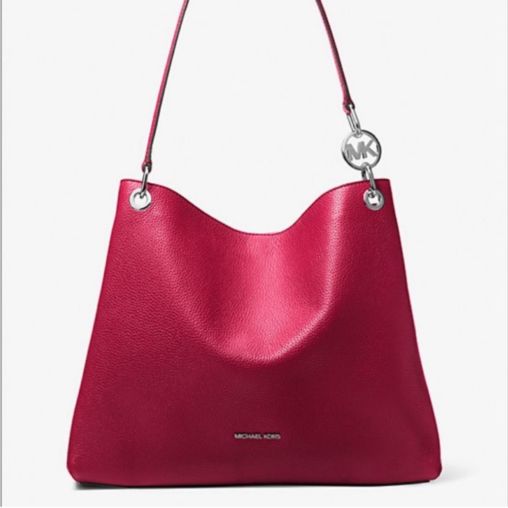 Michael Kors Christina Large Pebbled Leather Shoulder Bag - Picture 13 of 15